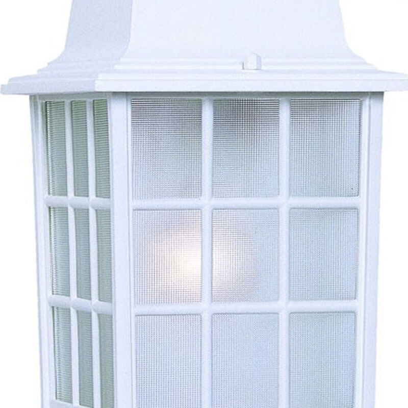 Homezia White Window Pane Lantern Wall Light