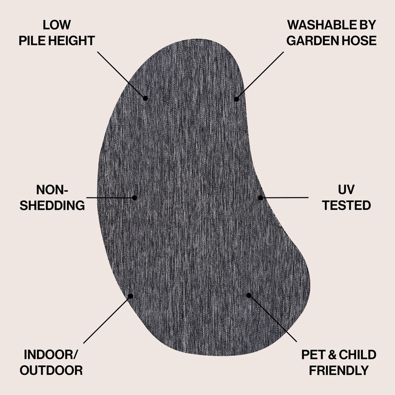 Evan Modern Rustic Organic Curve Area Rug