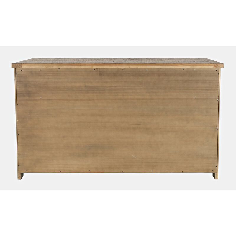 Jofran Carlyle Crossing Modern Rustic Buffet Server Storage Cabinet with Three Doors