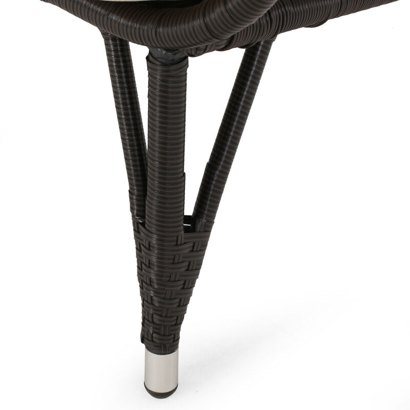 Merax Outdoor Wicker Standing Basket Chair with Cushion