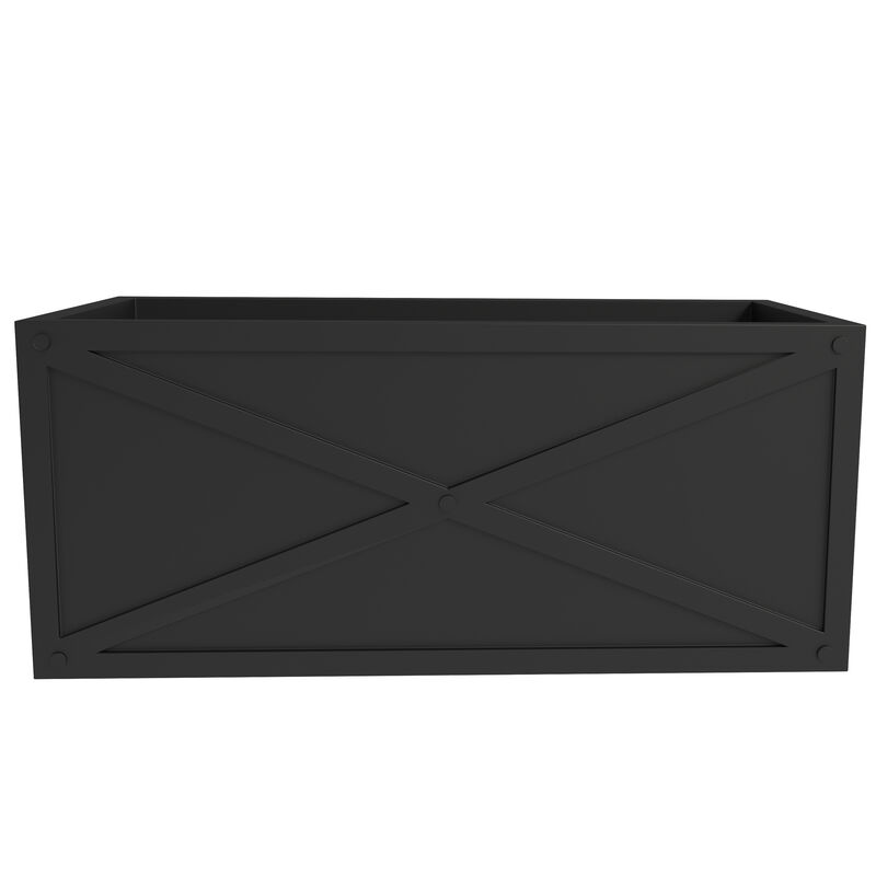 Leisuremod Bonsai Series Rectangle Fiberglass and MgO Clay Planter in Grey