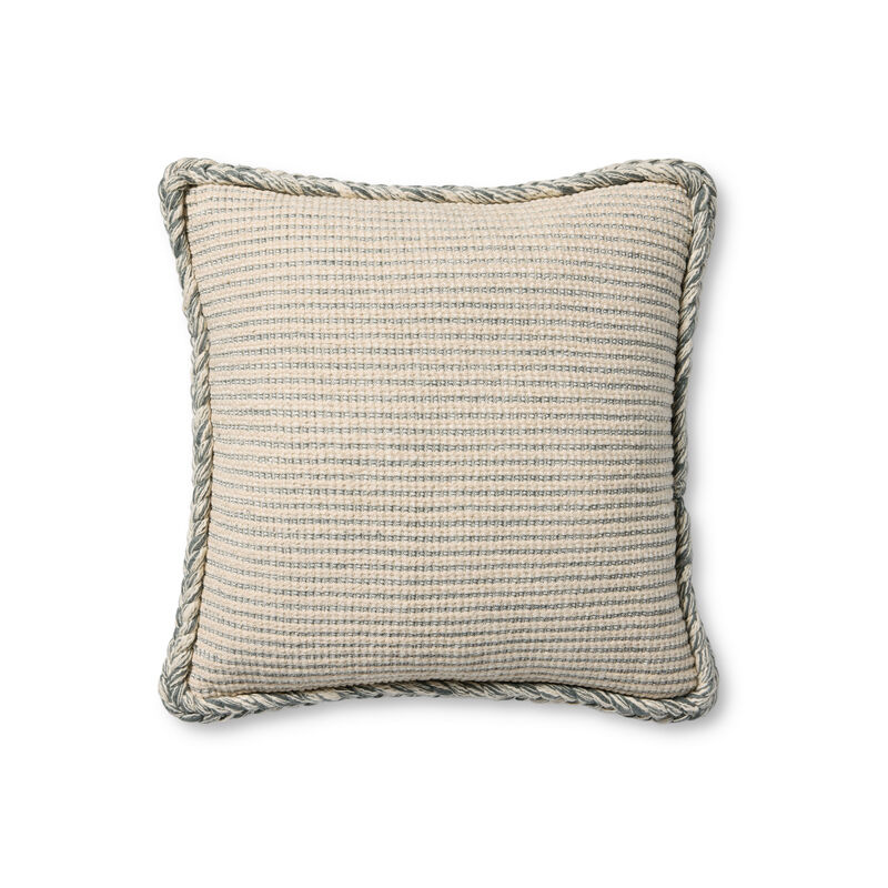 Oroville Natural/Blue 18''x18'' Pillow Covery Only image number 0