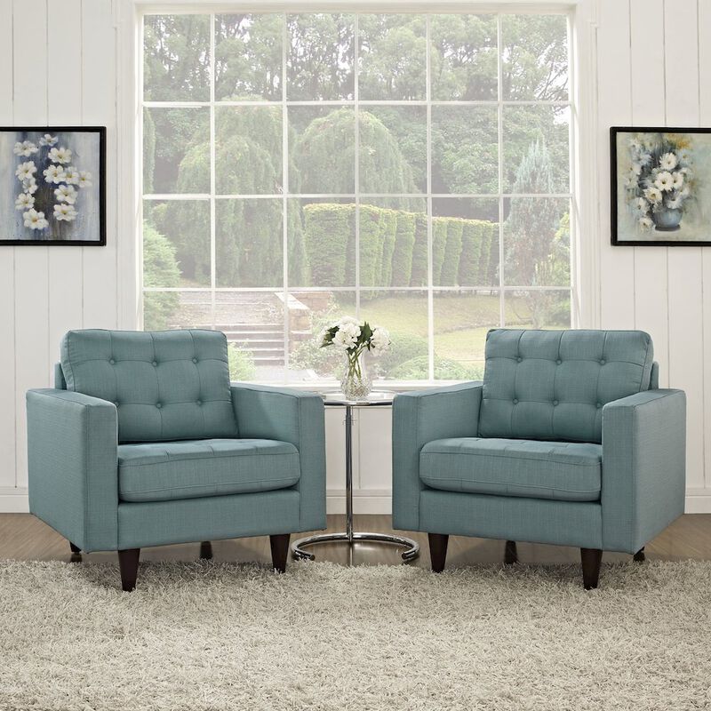 Empress Upholstered Fabric Armchair Set of 2 image number 4