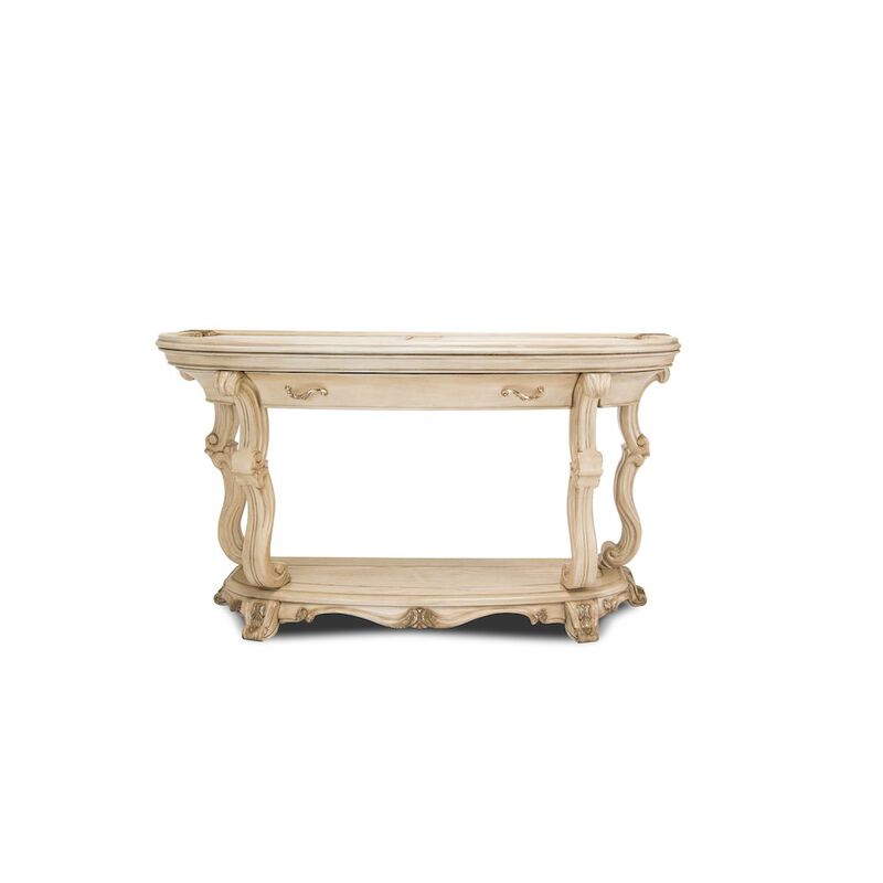 Michael Amini Platine de Royale Console Table - Champagne