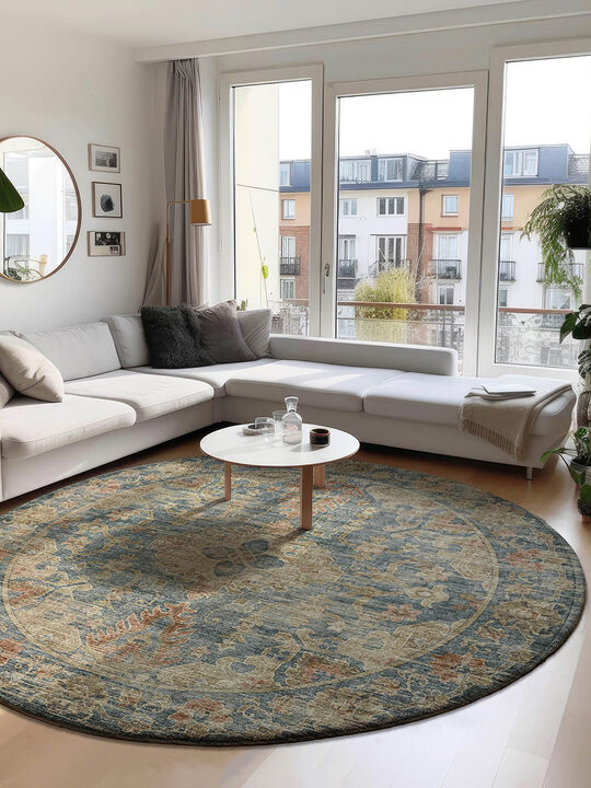 Tuscany TU13 Teal 6' Rug