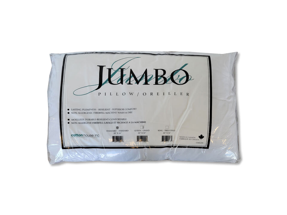 Cotton House - Jumbo Pillow, Hypoallergenic, Standard Size