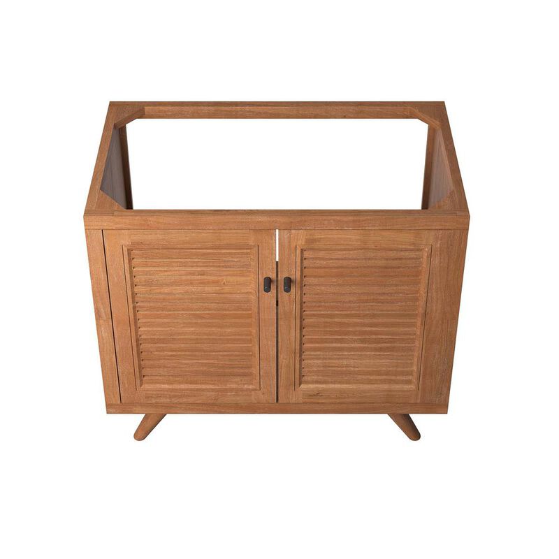 Modway Birdie 36 Teak Wood Bathroom Vanity Cabinet (Sink Basin Not Included)