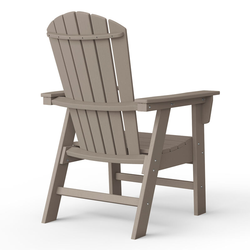 WestinTrends Dylan Outdoor Patio Shell-back Adirondack Dining Chair Weather Resistant