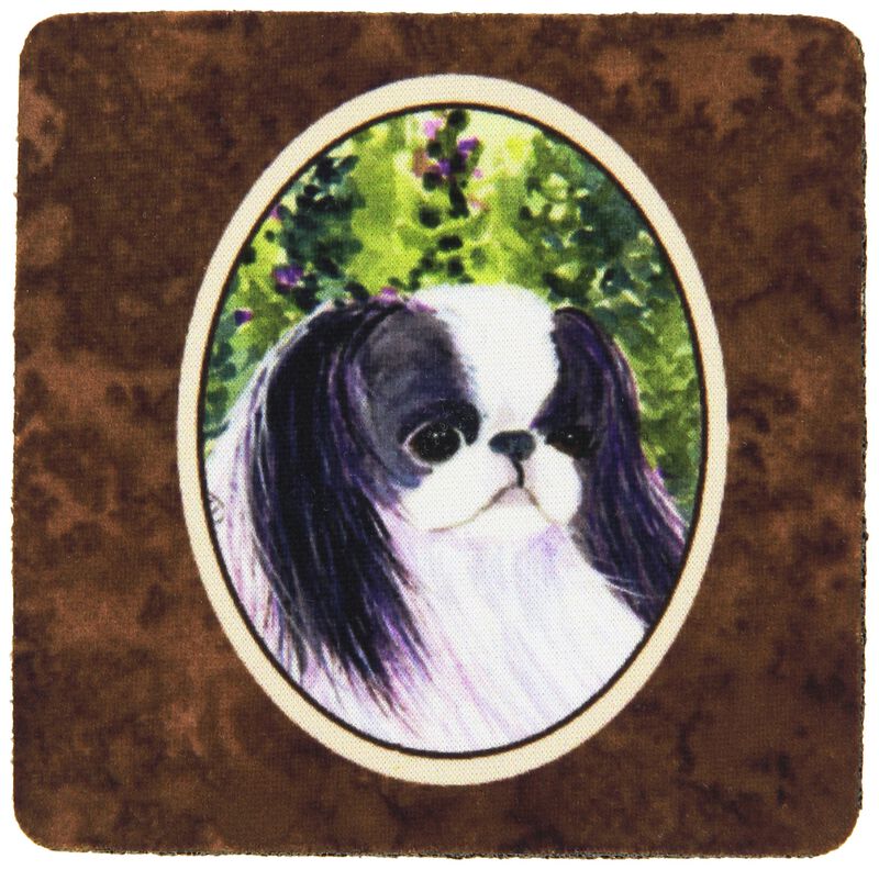 Caroline's Treasures SS8730FC Japanese Chin Foam Coasters (Set of 4), 3.5 H x 3.5 W, Multicolor image number 0