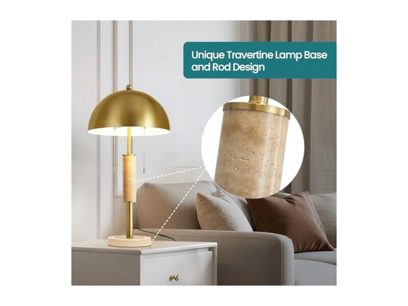 Modern Mid Century Metal Nightstand Lamp For Living Room Bedroom Nightstand Gold image number 3