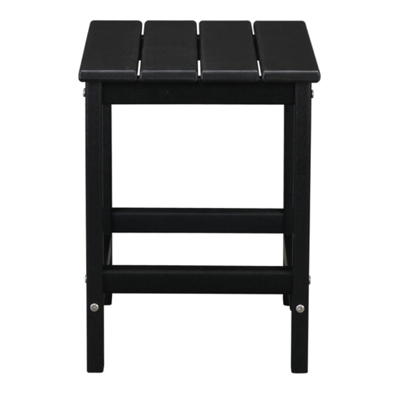 HDPE Square Side Table with Single Layer Design for Home or Garden