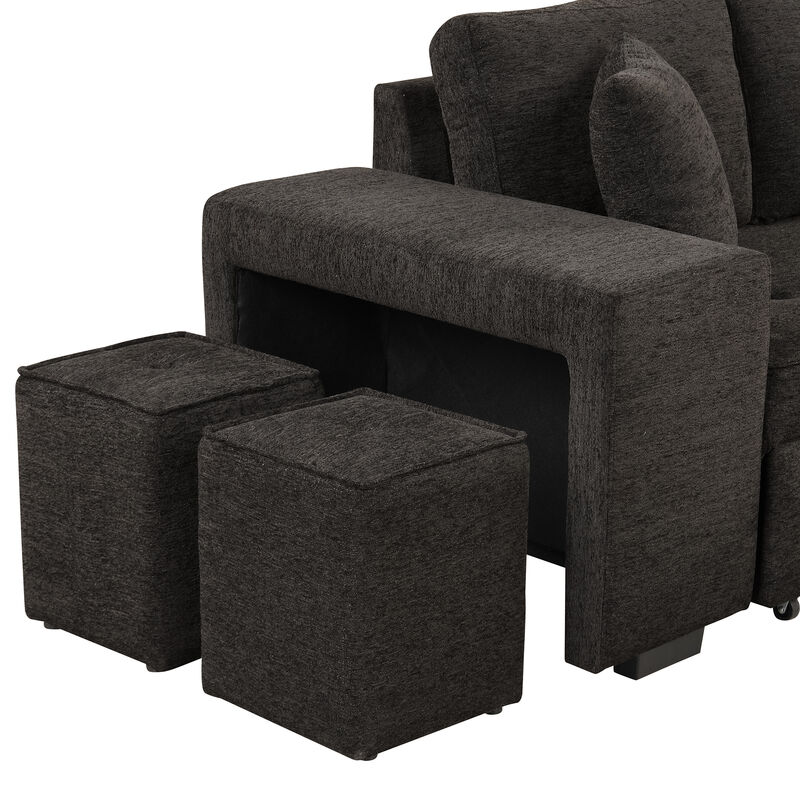 Merax Modern L-Shape 3 Seat Reversible Sectional Sofa