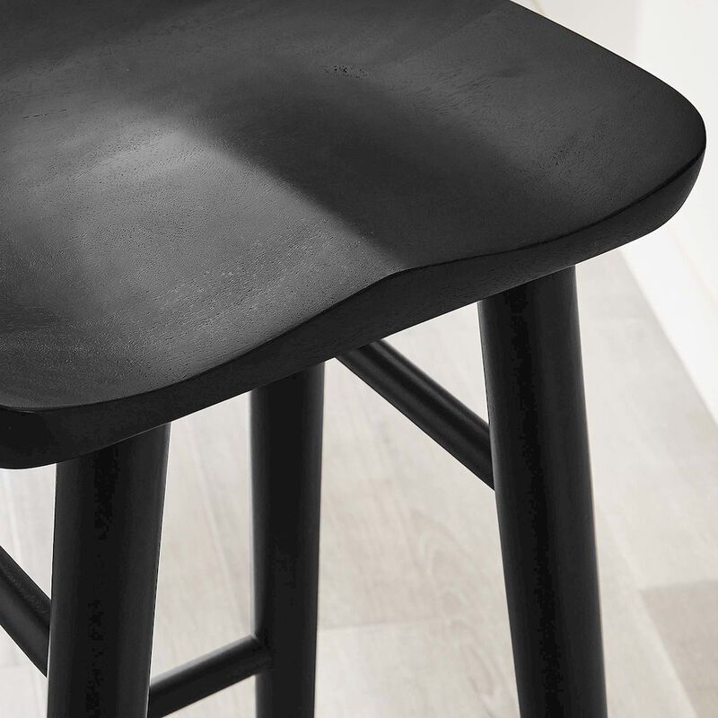 Saville Backless Wood Bar Stools Set of 2 image number 9