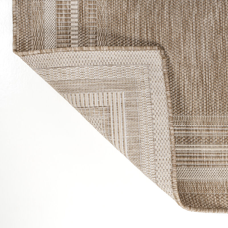 Lido Traditional Casual Pinstripe Border Indoor/Outdoor Area Rug