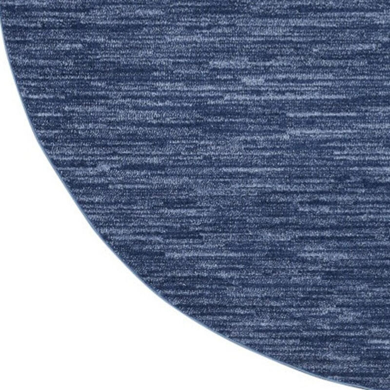 HomeRoots 10' Navy Blue And Denim Blue Round Indoor Outdoor Area Rug image number 2
