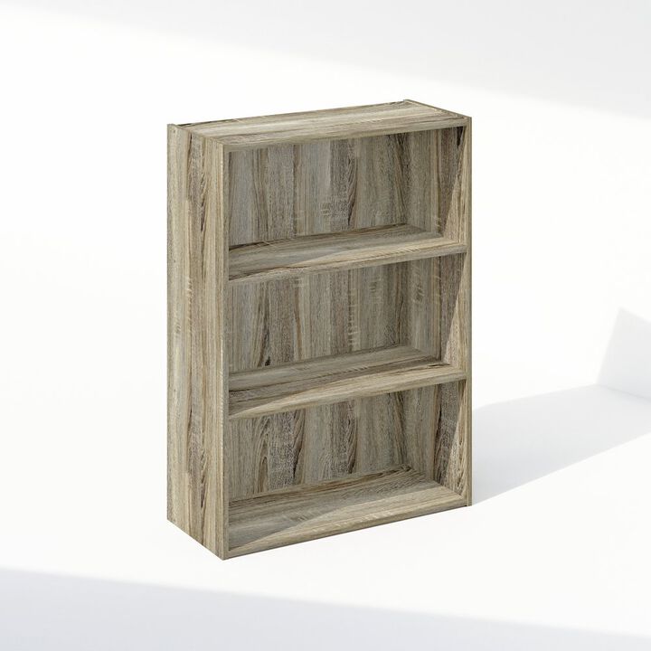 Simple Open Shelf, Bookcases, 3-Tier, Sonoma Oak