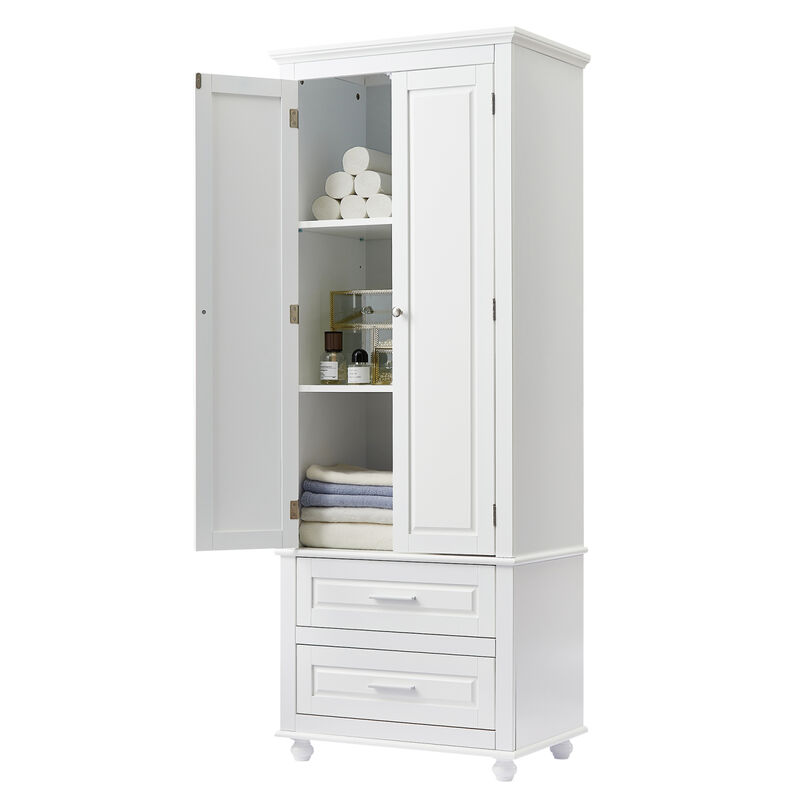 Streamdale Tall Storage Cabinet With Two Drawers For Bathroom/Office image number 8