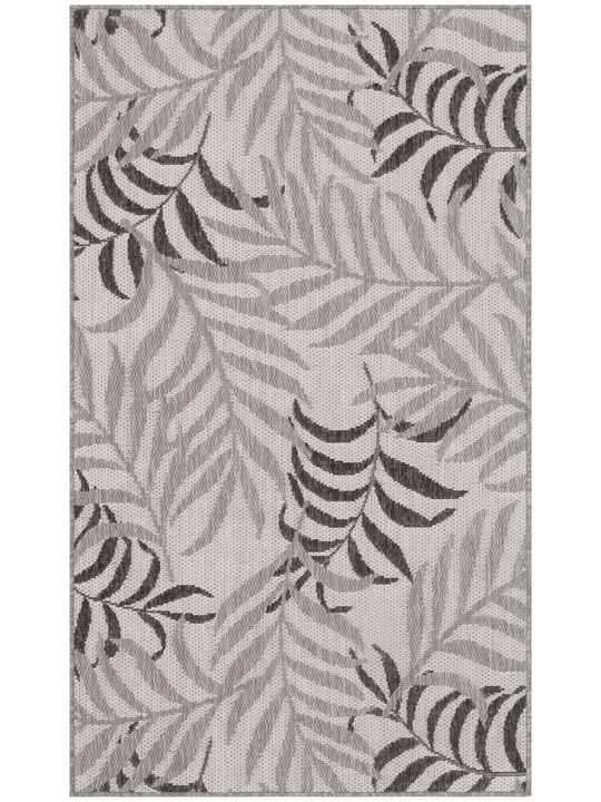 Garden Oasis GOA01 Gray 3' x 5' Rug