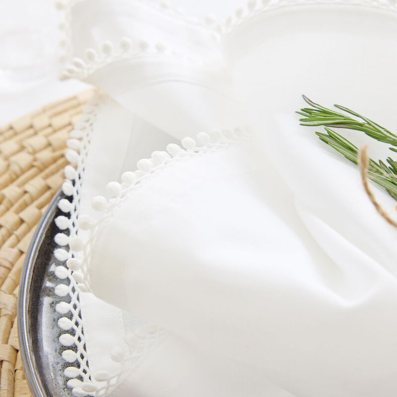 Solino Home Cotton Linen Dinner Napkins 20 x 20 Inch Set of 4 - Maddie