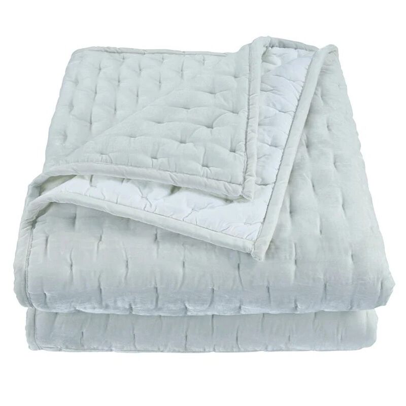 Stella Pintuck Light Blue Full/Queen Quilt Set image number 0