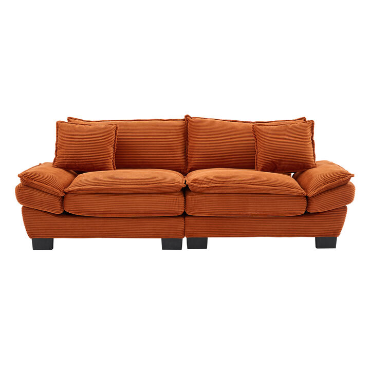 Merax Corduroy Deep Seat Sofa Couch