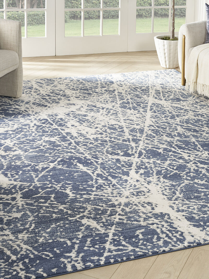 Exhale EXL02 Navy/Ivory 7'10" x 9'10" Rug