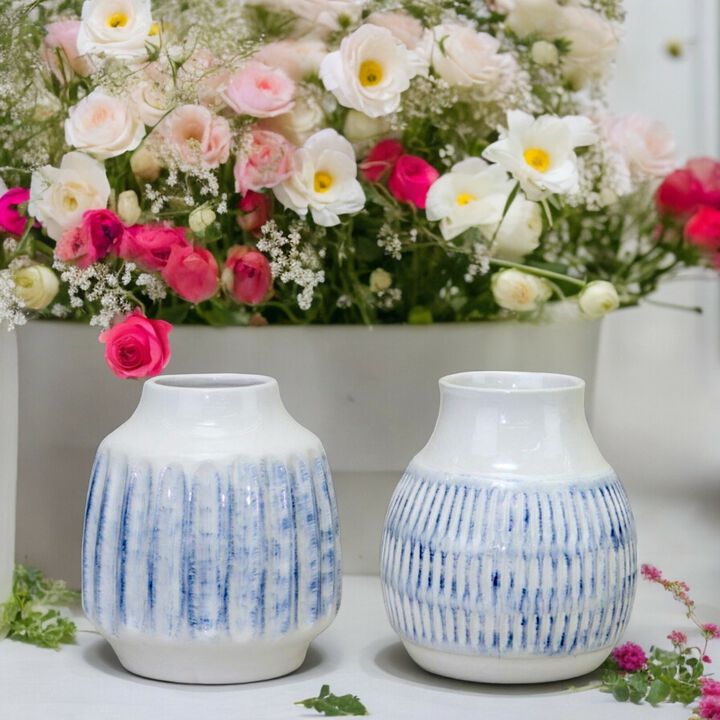 Vase (Set of 2) &ndash; Elegant Decorative Vases for Floral Arrangements and Home Decor