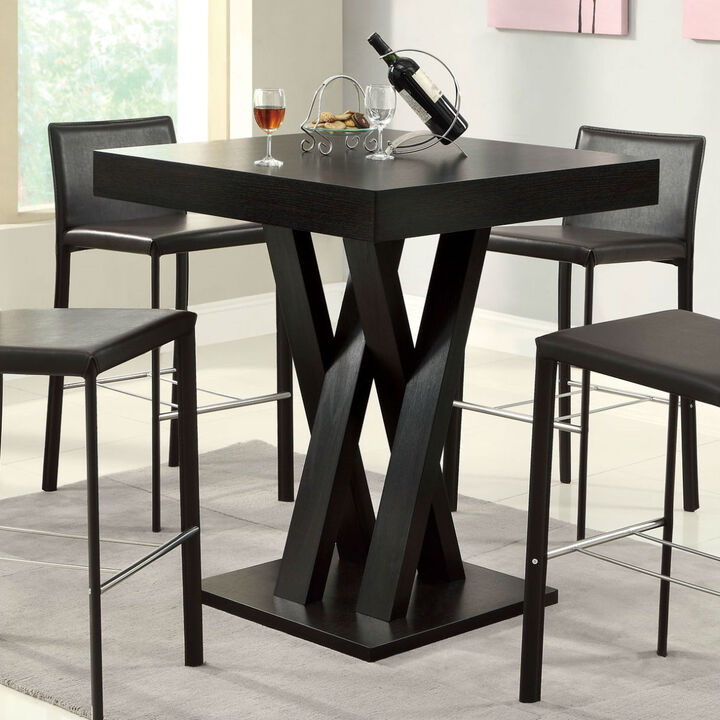 Contemporary High Square Dining Table with Clean Lines and Compact Design