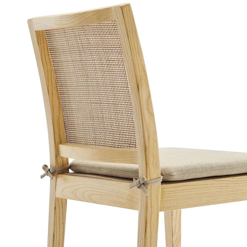 Ovard Wood and Rattan Dining Chair image number 6