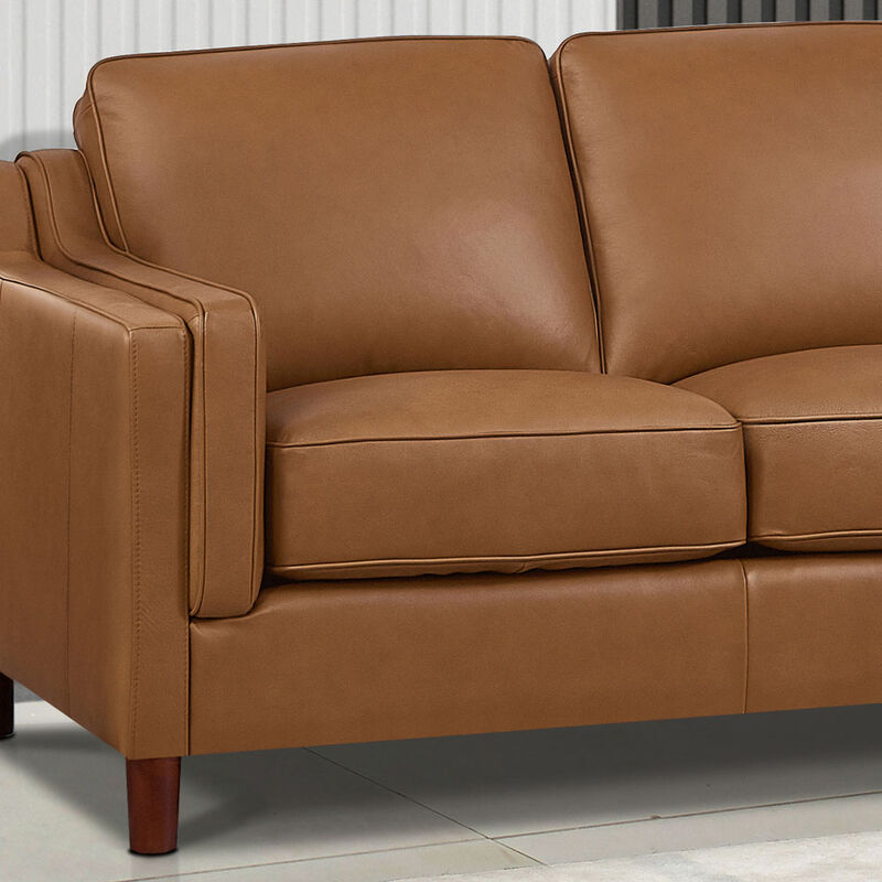 Bella Top Grain Leather Loveseat