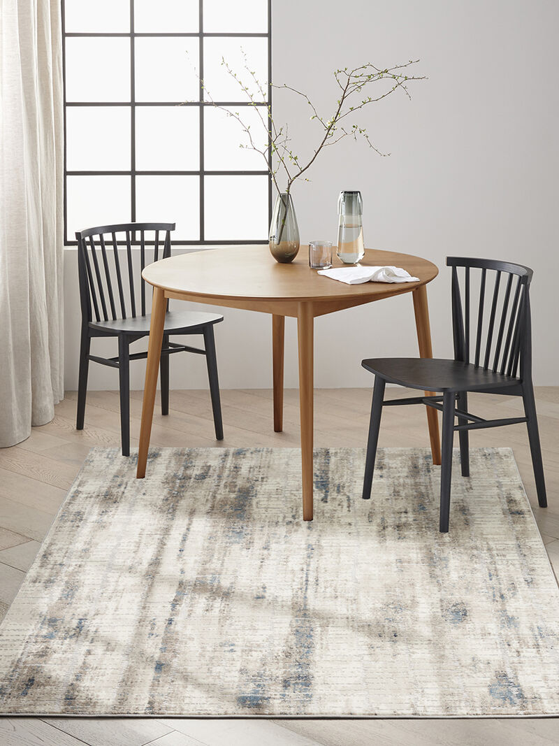 CK022 Infinity IFN02 Ivory/Gray/Blue 4' x 6' Rug