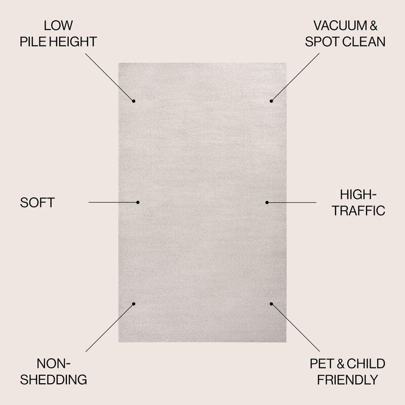 Haze Solid Low Pile Area Rug