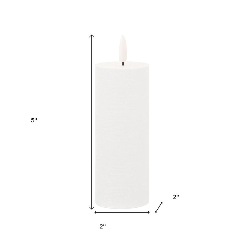 HomeRoots Set of Four Unscented Candle Flameless Pillar Candles image number 4