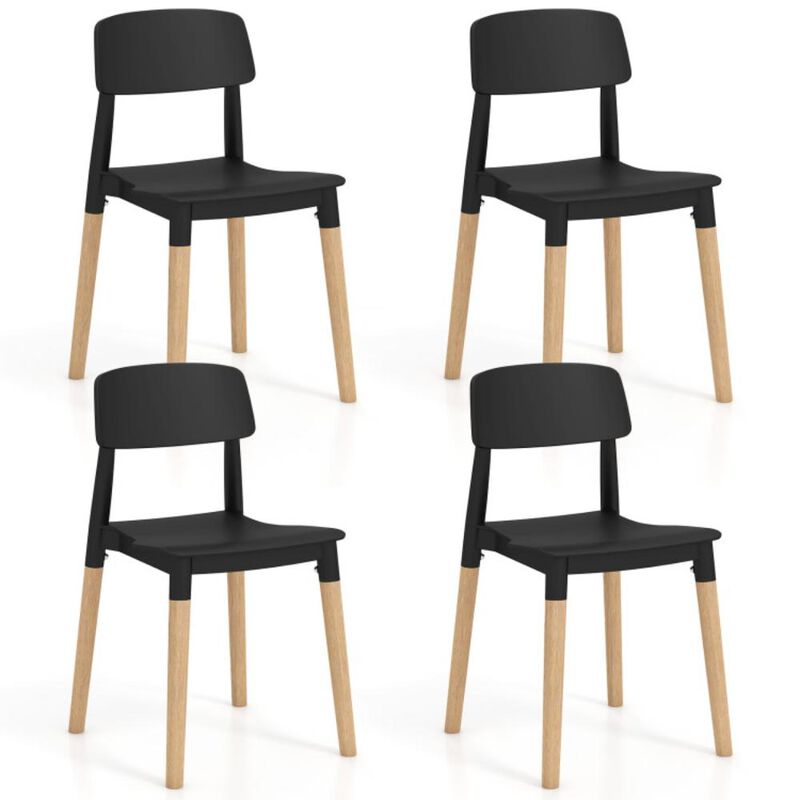 Hivvago Modern Dining Side Chairs Set of 4 with Ergonomic Backrest for Dining Room