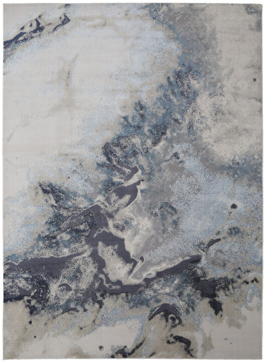 2 X 3 Blue Abstract Area Rug