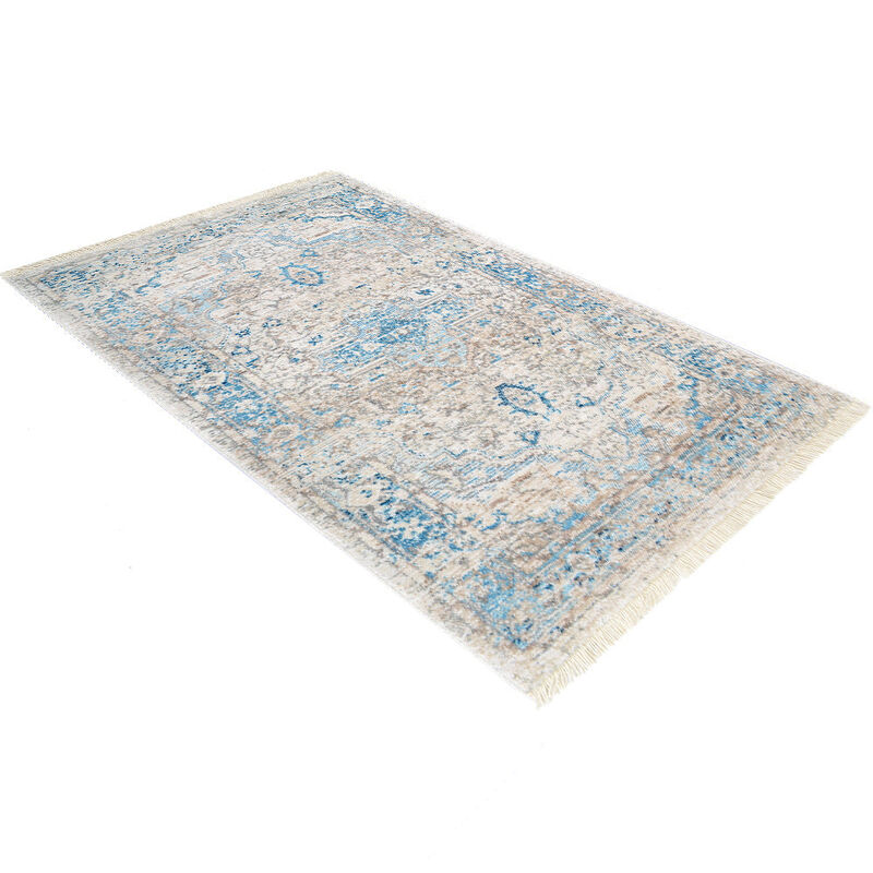 RUGSOTIC CARPETS MACHINE MADE POLYESTER AREA RUGS  - Rectangle Shape, Classic Oriental Traditional  Design, Low Pile Machine Made Area Rugs (M00072) image number 2