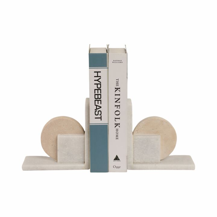 S/2 6" Geometric Bookends