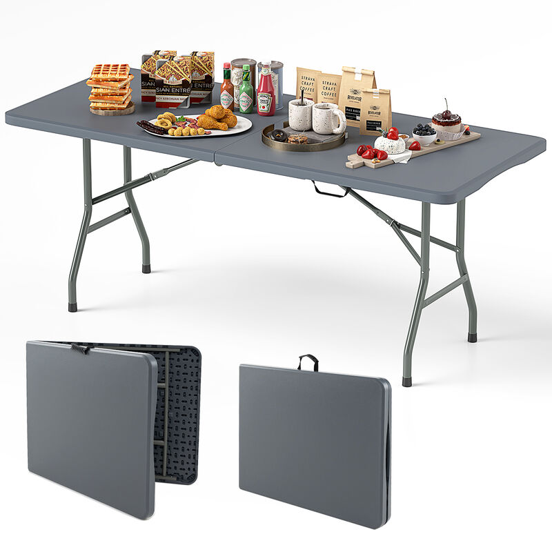 Heavy-Duty Folding Table &ndash; 350 LBS Support, Foldable Design with Carry Handle