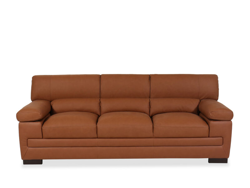 Candid Spice Leather Sofa
