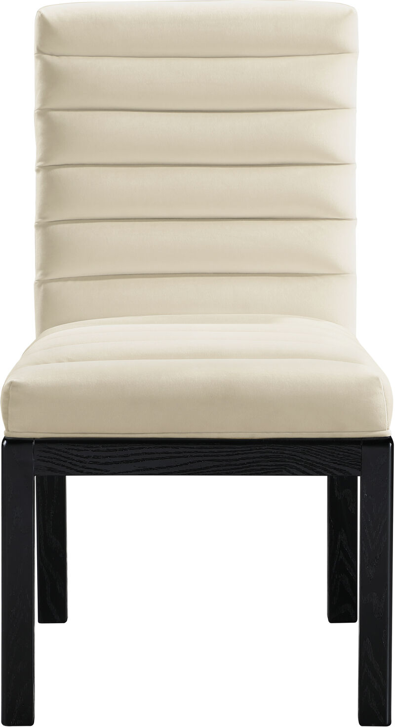 Meridian Furniture Evelyn Beige Velvet Dining Chair image number 2