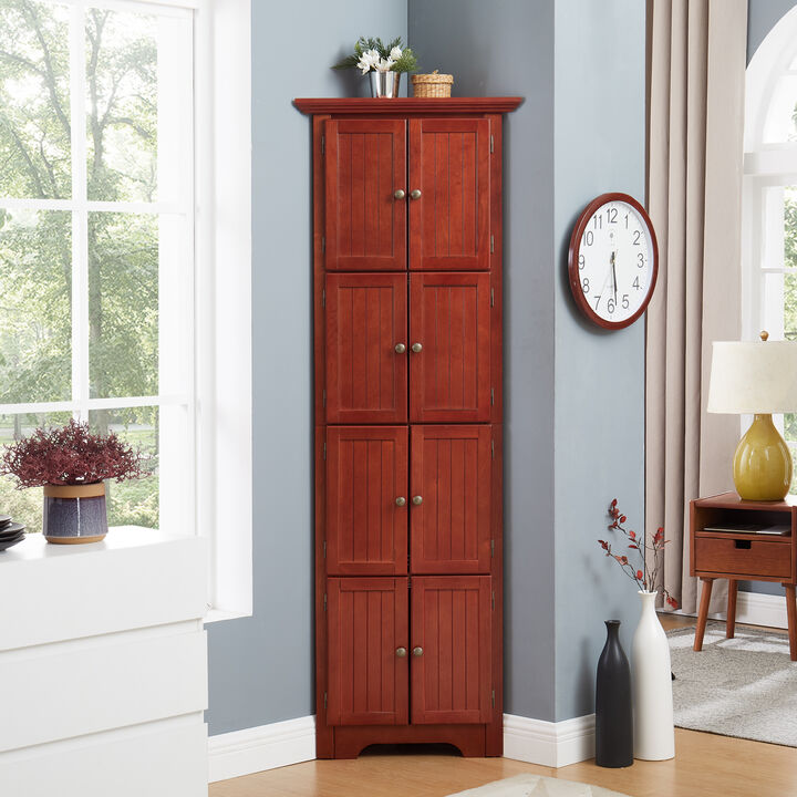 Donkra Corner Kitchen Pantry Storage Cabinet