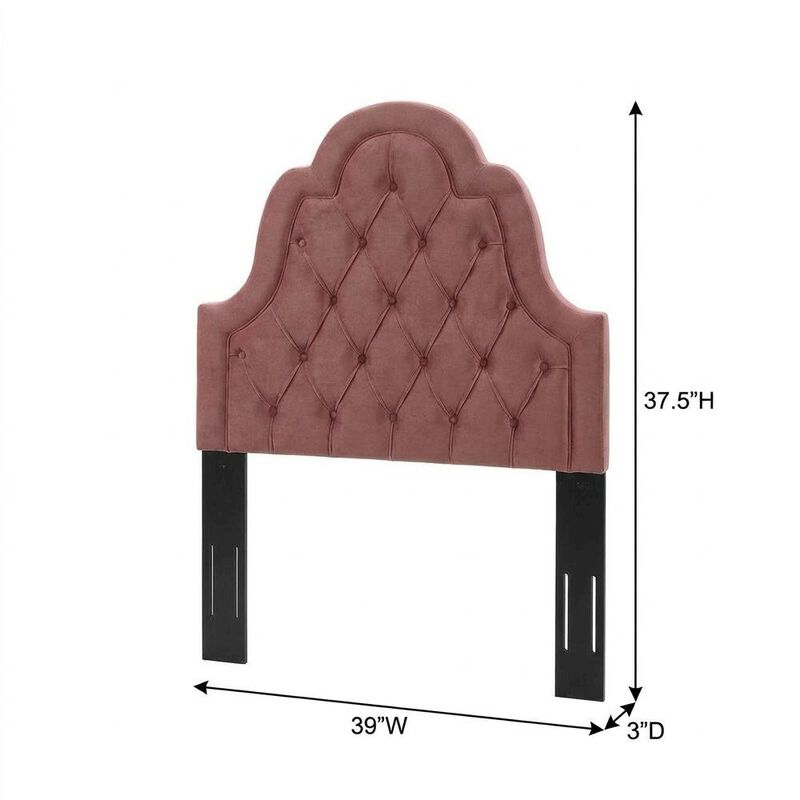 Tufted Twin Velvet Headboard in Performance Fabric with Soft Upholstery image number 1