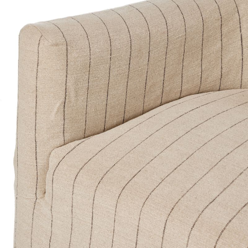 Lowell Lavon Flint Slipcover Swivel Chair