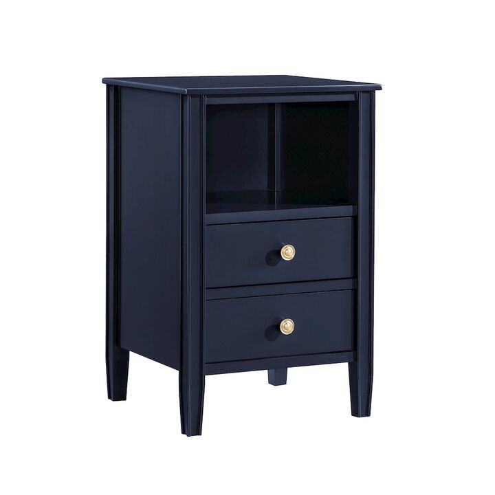 Comfort Pointe Winsley 2-drawer storage Nightstand - Midnight Blue