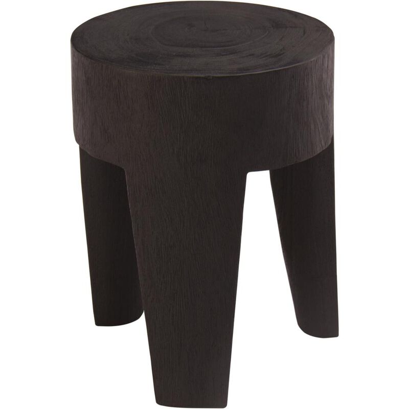 Renwil Katmai BURNED BLACK SIDE TABLE