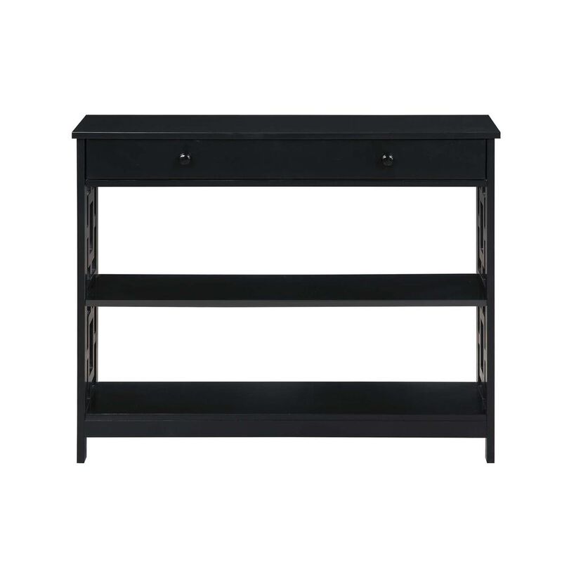Convenience Concepts Town Square 1 Drawer Console Table, Black