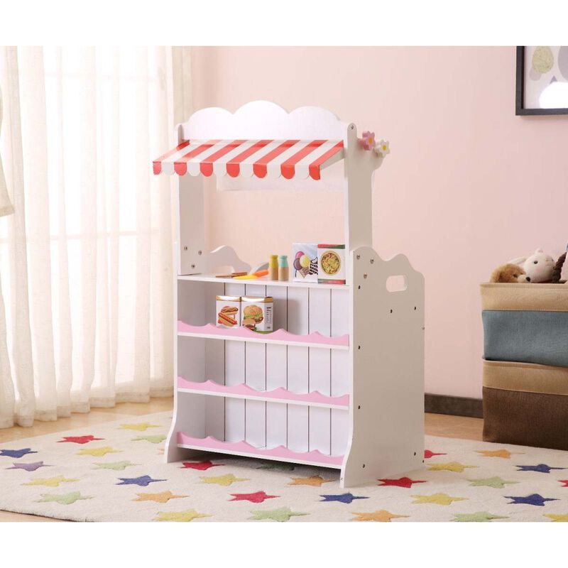 Streamdale Kids Funnel 2 In 1 Pink Pretend Kitchen And Market Stall