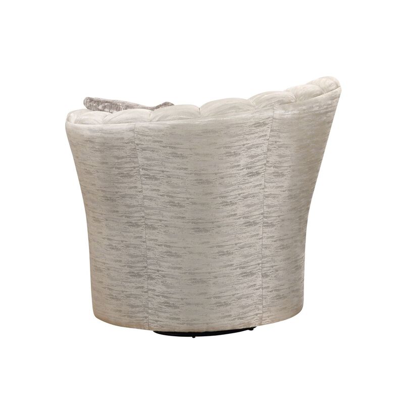 Athalia Swivel Chair w/1 Pillow, Shimmering Pearl image number 4