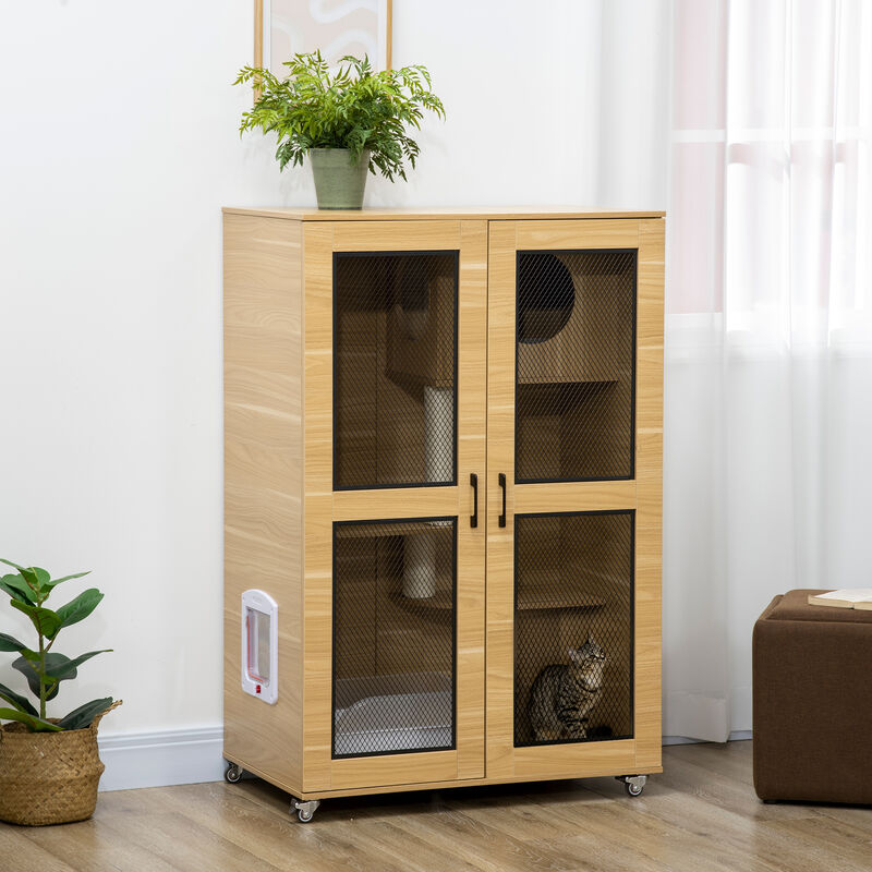 Cat Enclosure with Magnetic Front Closure and Convenient Side Door image number 6