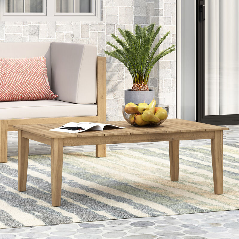 Merax Acacia Wood Outdoor Coffee Table